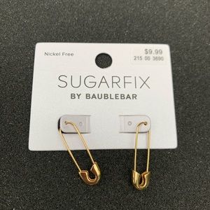 SUGARFIX by BaubleBar Gold Safety Pin
Threader Earrings - Gold, NWT